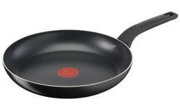 Tefal 1X Simplyclean Plastik Saplı Titanyum 32 cm Düz Tava Siyah