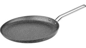 O.M.S 3234 Metal Saplı Alüminyum 28 cm Krep Tava Gri
