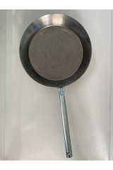 Lider Kara Çelik 27 cm Düz Tava Gri