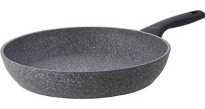 Emsan Plastik Saplı Granit 22 cm Düz Tava Gri