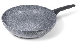 Moneta Sinfonia Plastik Saplı Alüminyum 28 cm Wok Tava Gri
