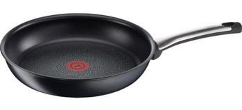 Tefal Talent Pro C6210572 Plastik Saplı Titanyum 26 cm Düz Tava Siyah