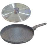By Hanedan Döküm Saplı Döküm 34 cm Balık - Gözleme - Bazlama Tava Gri