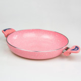 Çanak Sepeti Plastik Saplı Granit 24 cm Sahan Tava Pembe