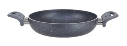 Hazarpazar Plastik Saplı Granit 24 cm Sahan Tava Gri