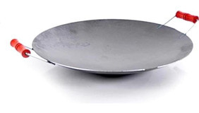 Onur Çeşit Pazarı Plastik Saplı Metal 38 cm Saç Tava Gri