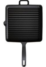 Voeux Elegance Döküm Saplı Döküm 30 cm Grill Tava Siyah
