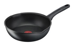 Tefal 3x Ultimate Plastik Saplı Titanyum 26 cm Wok Tava Siyah