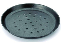 Piyop Delikli Çelik 38 cm Pizza Tava Yeşil