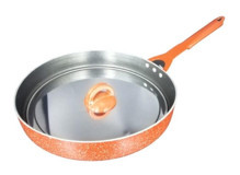 Kahramanlar No:28 3159 Plastik Saplı Granit 28 cm Balık Tava Kırmızı