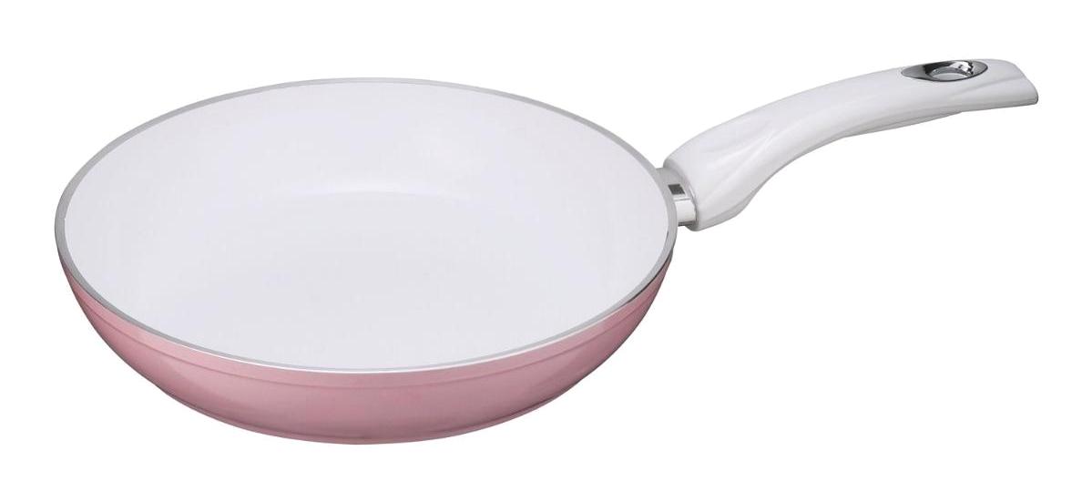 Cem Zambak Plastik Saplı Seramik 28 cm Düz Tava Pembe