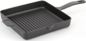 Sürel 5660 Döküm Saplı Döküm 25x25 cm Grill Tava Siyah