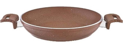 Kahramanlar No:22 Plastik Saplı Granit Döküm 22 cm Sahan Tava Kahverengi