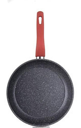 Aryıldız Terra Grey Plastik Saplı Granit 28 cm Düz Tava Gri