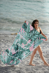 Yorkadesıgn Sweet Summer Kadife Plaj Havlusu Pembe