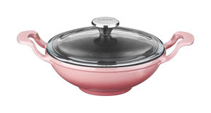 Lava Mini Kapaklı Döküm 16 cm Wok Tava Pembe