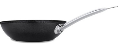 Korkmaz Nero Çelik Saplı Granit 30 cm Wok Tava Siyah
