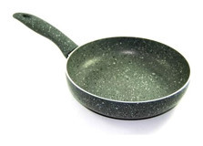 New And Single Plastik Saplı Granit 18 cm Düz Tava Gri
