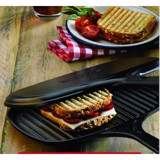 Lava Çift Taraflı Döküm 18x26 cm Grill Tava Siyah