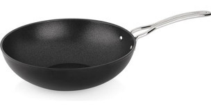 Schafer Gastronomıe Master Metal Saplı Alüminyum 28 cm Wok Tava Siyah
