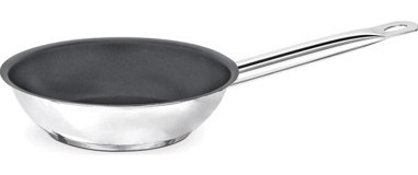 Kapp Çelik Saplı Paslanmaz Çelik 24 cm Wok Tava Gri