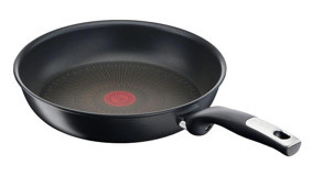 Tefal Plastik Saplı Alüminyum 24 cm Düz Tava Siyah