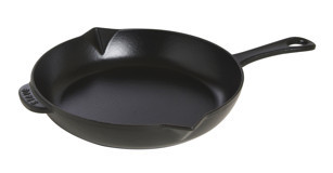 Staub Döküm Saplı Demir Döküm 26 cm Kızartma Tava Siyah