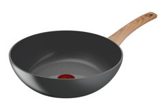 Tefal Renew Ahşap Saplı 28 cm Wok Tava Siyah