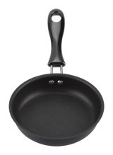Luckdano Mini Plastik Saplı Metal 12 cm Kızartma Tava Siyah