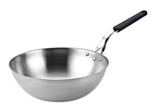 Altınbaşak 190B Plastik Saplı Çelik 28 cm Wok Tava Gri