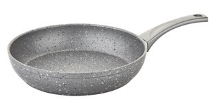 O.M.S 3210 Plastik Saplı Alüminyum 28 cm Düz Tava Gri