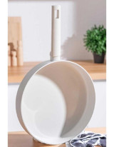 Acar Ultimate Pro BFT-05935 Plastik Saplı Alüminyum 30 cm Düz Tava Beyaz