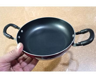 Abntürk Plastik Saplı Alüminyum 18 cm Sahan Tava Kırmızı