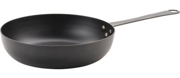 Hobiceyiz Vardagen Çelik 24 cm Düz Tava Siyah