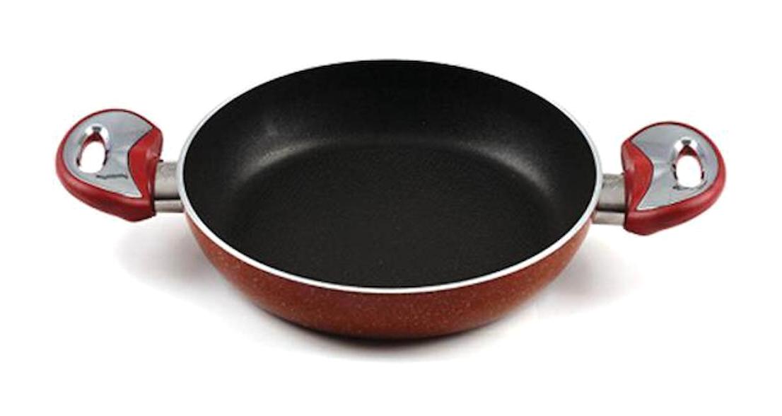 Taç TT-1151 Plastik Saplı Granit 18 cm Sahan Tava Kırmızı