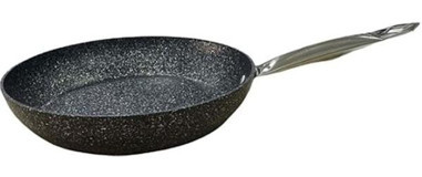 O.M.S 3207 Metal Saplı Granit 28 cm Düz Tava Siyah