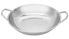Healvian Çelik Saplı Paslanmaz Çelik 26 cm Wok Tava Gri
