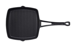 Lava Kare Döküm Saplı Döküm 26x26 cm Grill Tava Siyah