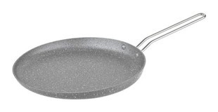 O.M.S 3234 Metal Saplı Granit 32 cm Krep Tava Siyah