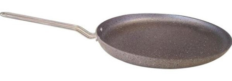 O.M.S Metal Saplı Alüminyum 26 cm Krep Tava Gri