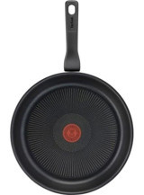 Tefal 3X Force Plastik Saplı Titanyum 24 cm Düz Tava Siyah