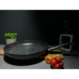 Bena Life Granit Saplı Alüminyum 32 cm Düz Tava Siyah