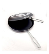 Qpazar Metal Saplı Alüminyum 32 cm Balık - Börek Tava Siyah