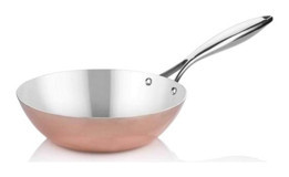 Altınbaşak Elite Multi Çelik Saplı Metal 24 cm Wok Tava Kahverengi