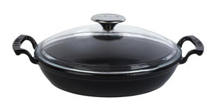 Lava Kapaklı Döküm 24 cm Sahan Tava Siyah
