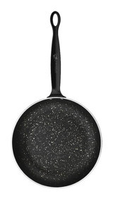 Korkmaz Pro-Chef A2840 Plastik Saplı Granit 20 cm Düz Tava Siyah
