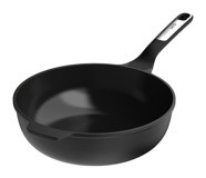 Berghoff Leo Phantom Plastik Saplı Alüminyum 28 cm Wok Tava Siyah