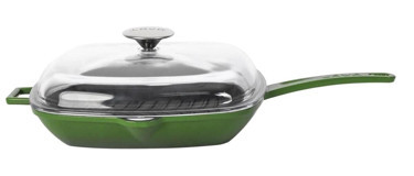 Lava Kare Kapaklı Döküm 28x28 cm Grill Tava Yeşil