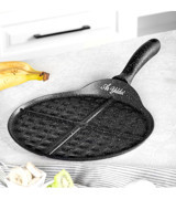 Aryıldız Blaze Plastik Saplı Alüminyum 26 cm Waffle Tava Siyah