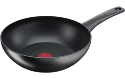 Tefal 2X Sorecycled Plastik Saplı Alüminyum 28 cm Wok Tava Siyah
